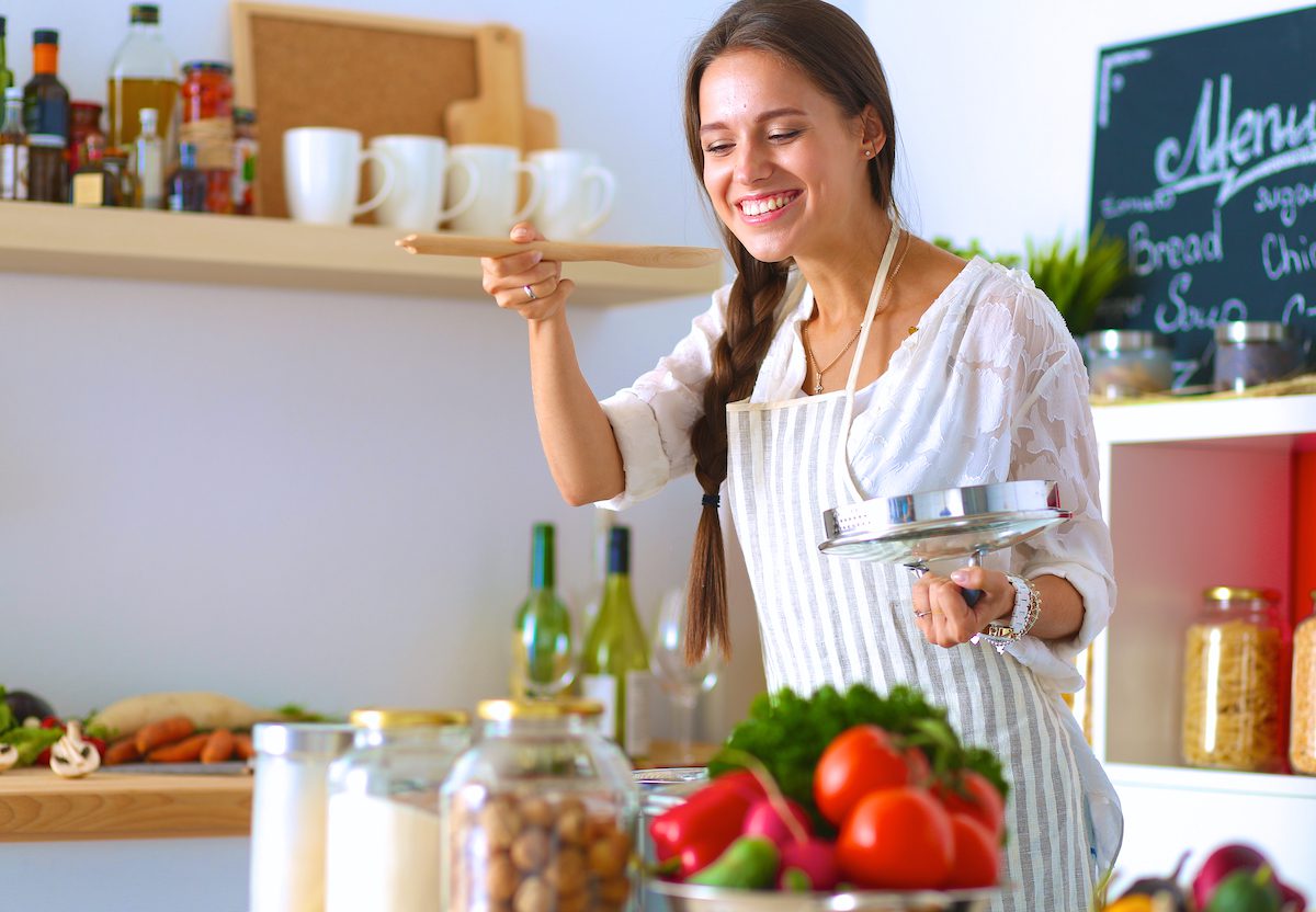 woman cooking spring recipes