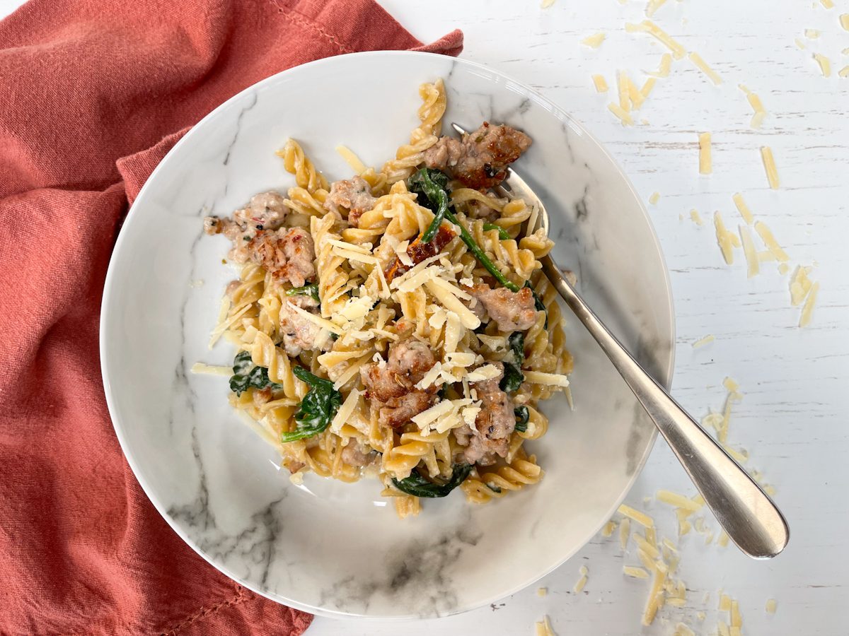 Creamy Tuscan Sausage Pasta