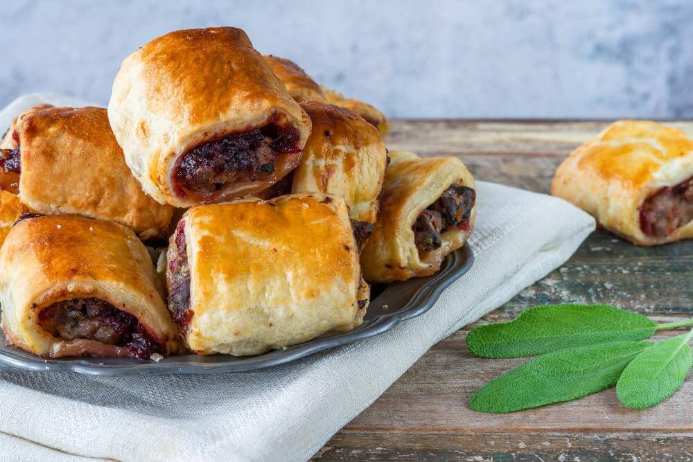 Chicken, Cranberry & Sage Sausage Rolls