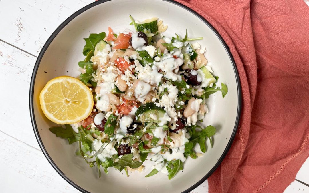 Mediterranean White Bean & Risoni Salad