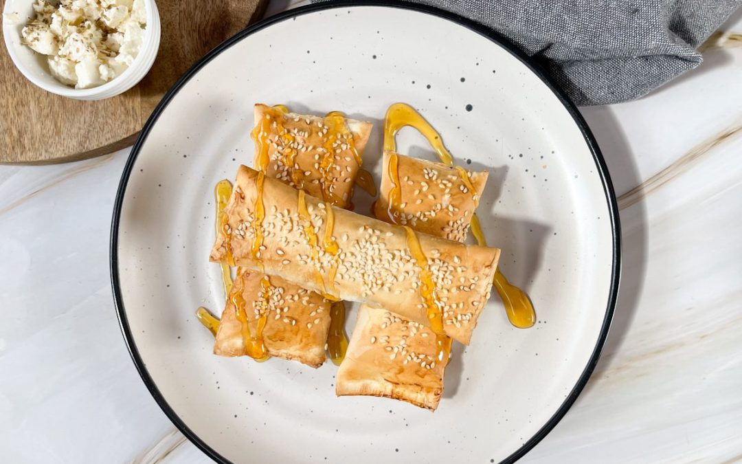 Baked Feta & Honey Filo Bites