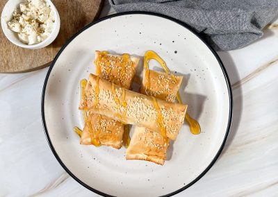 Baked Feta & Honey Filo Bites