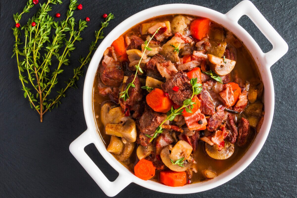 Lamb & Rosemary Casserole with Mash