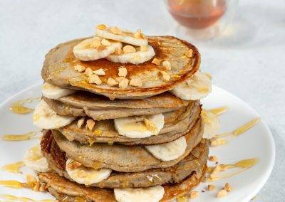 Peanut Banana Protein Pancakes