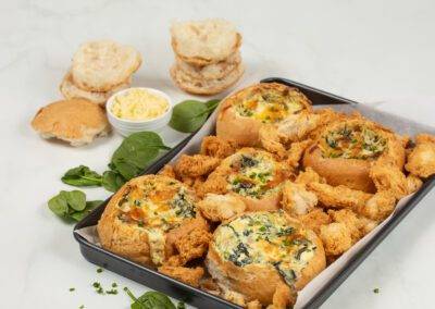 Spinach & Cheese Cob Loafs