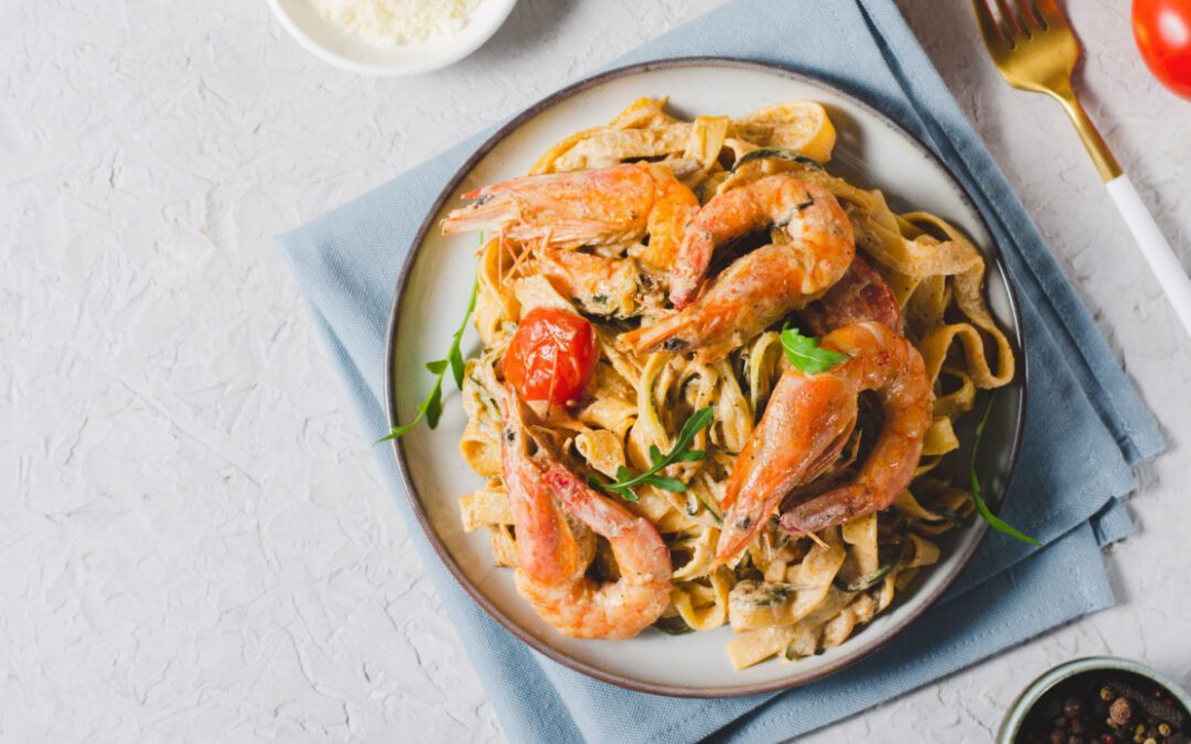 Prawn & Creamy Tomato Pasta