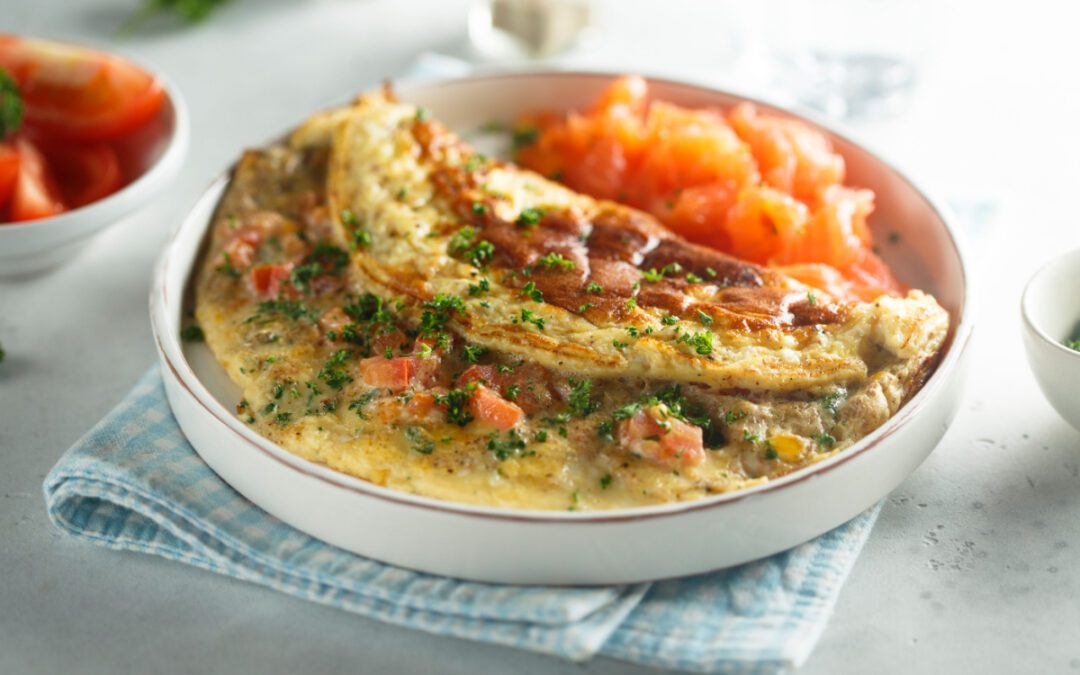 Smoked Salmon & Feta Omelette on Toast