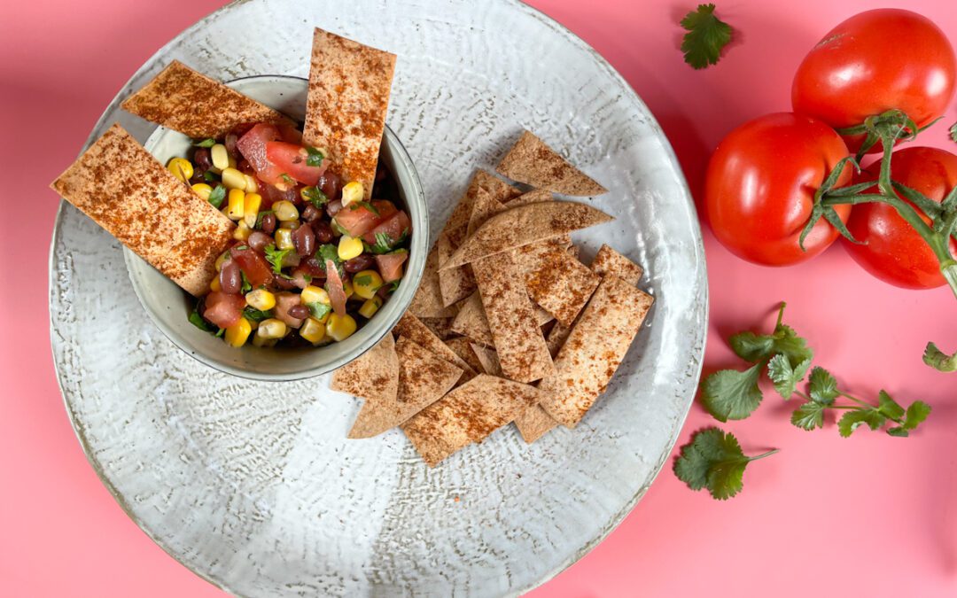 Spiced Corn Salsa with Tortilla Chips