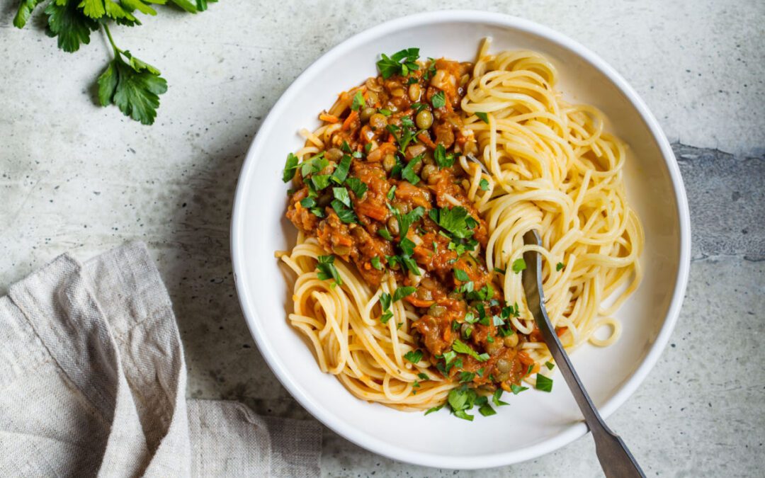 Vegan Lentil Napoletana Pasta