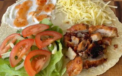 Loaded Chicken Kebab Wrap: Easy Fold Hack