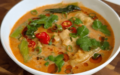 Flavour-Packed Thai Red Curry Dumpling Soup for Any Occasion