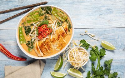 High Protein Chicken Laksa Soup
