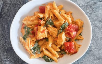 One Pot Creamy Cajun Chicken Pasta (High Protein Comfort Food)