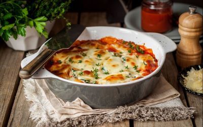 High-Protein Beef & Bacon Pasta Bake