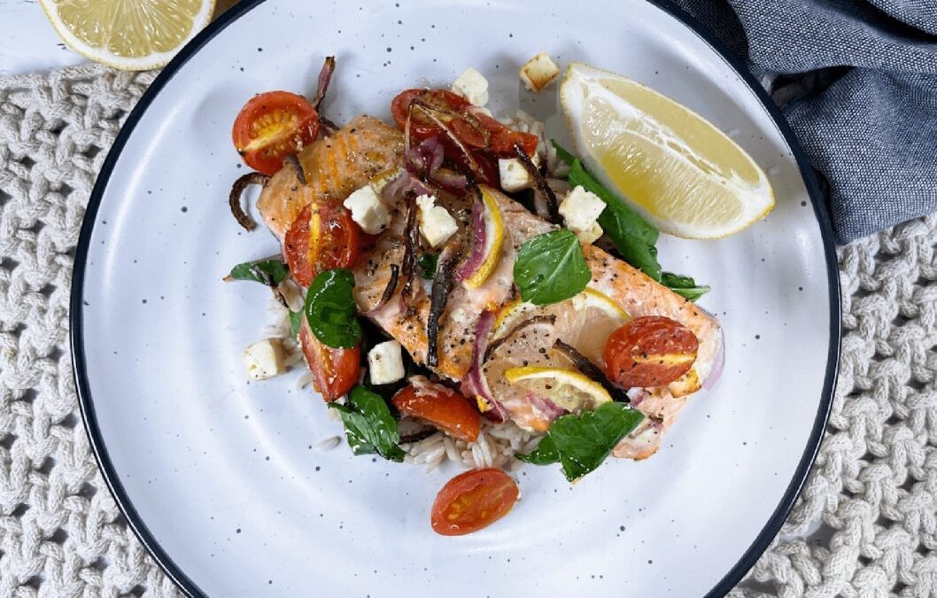 Salmon tray bake recipe