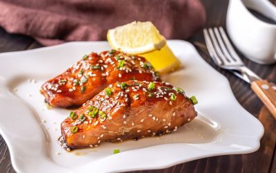 Teriyaki Salmon with Mash & Veggies