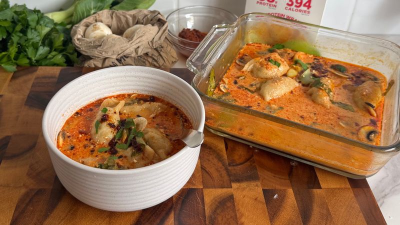 Laksa Dumpling Bake
