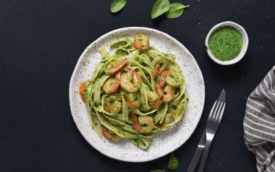 Easy Prawn & Pesto Pasta Recipe | High Protein Dinner in 20 Minutes