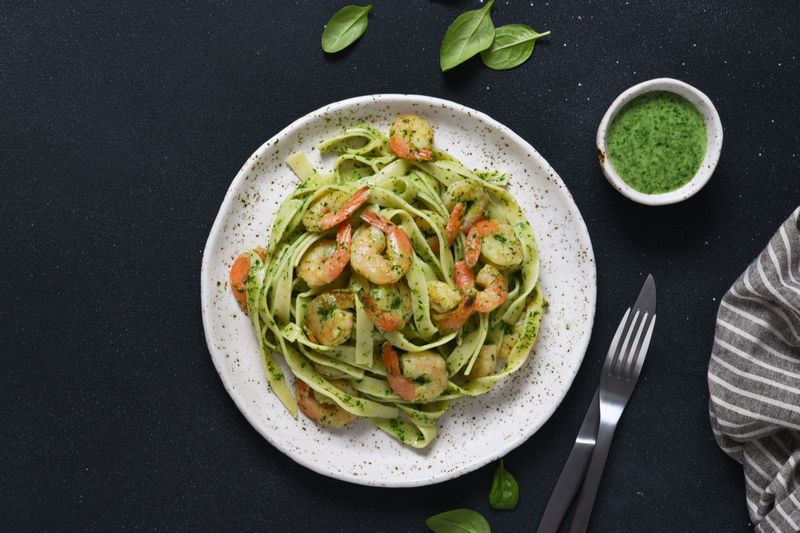prawn pesto pasta