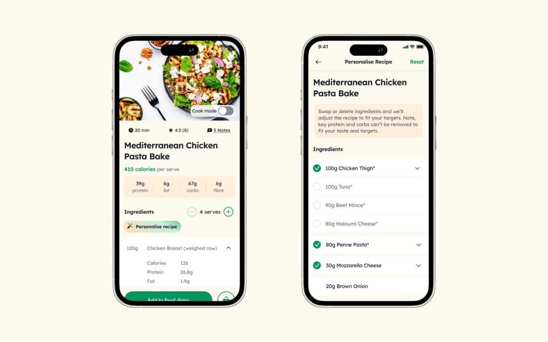 Ingredient Swaps in the equ app.