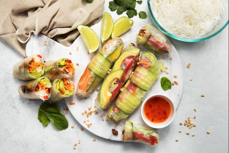 Teriyaki Chicken Rice Paper Rolls