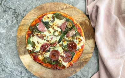 Spicy Salami, Burrata & Chilli Honey Pizza | High-Protein Pizza Night